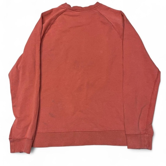 LL Bean Mens Orange Large Slightly Fitted Crewneck Sweatshirt Logo Cotton Blend - Picture 4 of 7